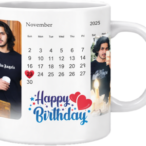 personalized white mug for birthday