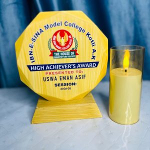 Customized Acrylic and Wooden Award Shield - Rehan Computer Kotli